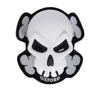 Oxford Skull Motorcycle Motorbike Knee Sliders White