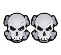 Oxford Skull Motorcycle Knee Sliders Motorbike Knee Protectors White Universal