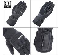 Oxford Spartan Women's Waterproof Motorcycle Gloves, Black, L