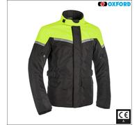Spartan Long Waterproof Motorcycle Textile Jacket Black / Fluo Yellow