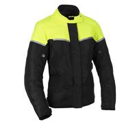 Oxford Spartan Womens Long Waterproof Motorbike Jacket | CE A Certified, Protective Shoulder and Elbow Armor | Reflective for All-Weather Motorcycle Jackets (Black/Fluo,12)