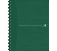 Oxford Spiralbuch Origins, DIN A4, Liniert, Grün 70 Blatt, Optik Paper, Perforiert, Without Lochung, 1 Piece (400150005) Brand