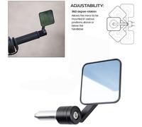 Oxford Square 360 Motorcycle Bar End Mirror Universal Bike Scooter Black