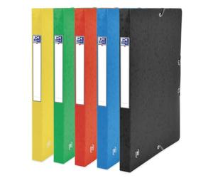 Oxford Standard Capacity Box Top File+ 24 x 32 cm Spine 25 mm with Elastic Cover Card Assorted Colours