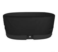 Oxford Stock Tank Cover for Ice Bath Cold Plunge Pool, Waterproof 600D Oval Tub Cover with Drawstring, Heavy Duty Outdoor Spa Protector Against Rain Sun Wind, Black(59 * 41 * 18 inches)
