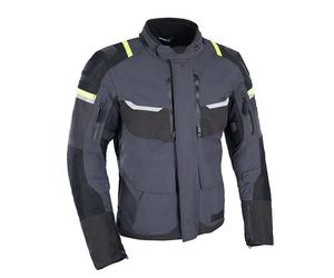 Oxford Stormland D2D Waterproof Textile Motorcycle Jacket - Black Grey Fluo