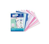 Oxford Strongline 4 Ring A4 Opaque Plastic Lever Arch File 5 Positions 4 Drill 5 Pastel Colours