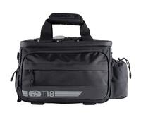 Oxford T-Series T18 Quick Release Cycle Rack Top Bag with Panniers, 18l, Black