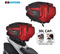 Oxford OL336 Modern Sports Motorcycle Tail Pack Motorbike Backpack Red 30 L