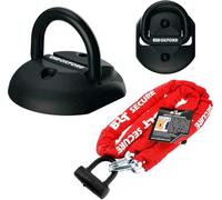 Oxford Task Force Ground Anchor with Bolt Sold Secure Gold Motorcycle Security Chain Lock 1.8m- Motorbike Scooter Anti-Theft Protection Safety Kit