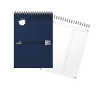 Oxford Task Manager, To Do List Notebook, Wirebound, 140 Page Planner, Navy Blue, White