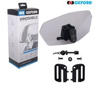 Oxford Tinted Motorcycle Front Windshield Clip on Wind Screen Deflector
