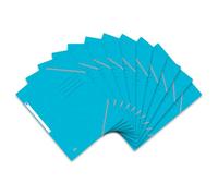 Oxford Top File + 400116323 Folder with Elasticated Corners A4 Extra Strong Cardboard Light Blue Pack of 10