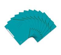 Oxford Top File + 400116326 Folder with Elasticated Corners A4 Extra Strong Cardboard Aqua Blue Pack of 10