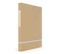 Oxford Touareg Filing Box 24 x 32 cm Spine 25 mm with Elastic Recycled Card Cover Kraft & Frosted White