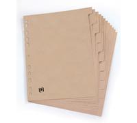 Oxford Touareg A4 Recycled Cardboard 12 Tabs Beige Register 12 sheets