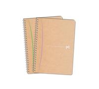 Oxford Touareg Notebooks A5 Small Squares 5 mm 100 Pages Full Binding Card Cover Assorted Colours Recycled Paper Pack of 2