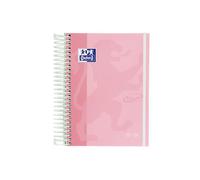 Oxford Touch 2025 2026 Day Per Page Diary Extra Cover 12 x 18 cm, Spanish, Pastel Pink