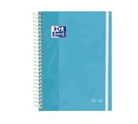 Oxford Touch 2025 2026 Week to View Diary Extra Large Cover A5 (15 x 21 cm), Spanish - Pastel Blue