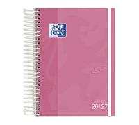 Oxford Touch 2026 2027 Diary Day Per Page, Extra Cover, A5 (15 x 21 cm), Spanish, Fuchsia