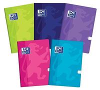 Oxford Touch A4 Notebook 60 Sheets Ruled Pack of 5 Assorted Colours