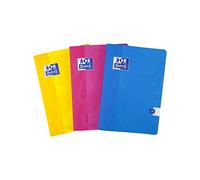 Oxford Touch A5 120 Page Softcover Stapled Notebook Assorted Colours, Pack of 3, 400130331
