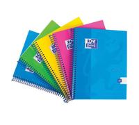 Oxford Touch A5 160 Page Wirebound Hardback Notebook Assorted Colours, Pack of 5 , Multi-Colour