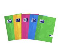 Oxford Touch A5 192 Page Hardback Casebound Notebook Assorted Colours, Pack of 5