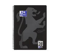 Oxford Touch College Notepad A4 Squared with Double Margin 80 Sheets Black