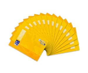 Oxford Touch Exercise Book DIN A4 Squared 16 Pages, Yellow, Pack of 15