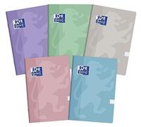 Oxford Touch Pastel A5 60 Sheets Squared Notebook (Pack of 5)