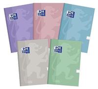 Oxford Touch Pastel A5 Exercise Book 96 Pages Ruled Pack of 5 Assorted Colours