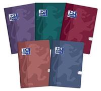 Oxford Touch Trend A5 Notebook 60 Sheets Squared Pack of 5 Assorted Colours