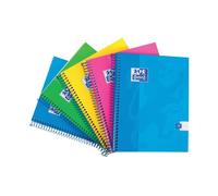 Oxford Touch Wirebound Hardback Notebook A5 Assorted (5 Pack) 400110083