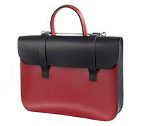 Oxford Traditional Leather MC1-BRD Black with Red Front Music Case