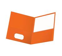 Oxford Twin-Pocket Folders, Textured Paper, Letter Size, Orange, Holds 100 Sheets, Box of 25 (57510EE)
