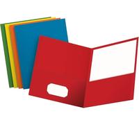 Oxford Two-Pocket Folders, Assorted Colors, Letter Size, 25 per Box (57513)