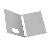 Oxford Two-Pocket Folders w/Fasteners, Gray, Letter Size, 25 per Box (57705)