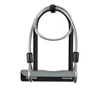 Oxford U-Lock and Cable Essential Shackle Lock - Black, 32 cm