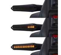 Oxford-UK OX621 Sequential Streaming Motorcycle Indicators. Flowing turn signal (pair), Black