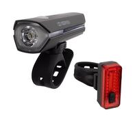 Oxford Ultratorch ST Commuter Light Set LD763 | 300 Lumen LED USB-C Chargeable Headlight & Rearlight for Bicycle Bike Cycle