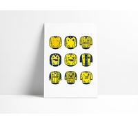 Oxford United Classic Football Kits A4 Print Poster Wall Art Picture (A4 Glossy Print)