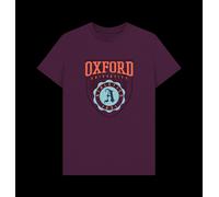 Oxford University Athletics Unisex T-Shirt - Maroon Oxford University Purple M