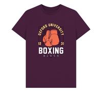 Oxford University Boxing Unisex T-Shirt - Maroon in Purple | Size: Large Oxford University Purple L