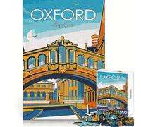 Oxford University England Jigsaw Puzzles for Adults 1000 Pieces Fine Logic Toy Casual Relax Neat Edge Fine Art Piece (38x26cm)