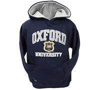 Oxford University Kids Licensed Unisex Hooded Sweatshirt - Premium Applique Embroidery, Soft Cotton Blend, Contrast Inner Hood - Sizes 1-13 Years, Navy (UK, Age, 1 Year, 2 Years, Regular)