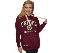 Oxford University™ OU129 Licensed Unisex Hooded Sweatshirt Maroon | Official Hoodie | Premium Soft Cotton Blend Fleece Pullover (M)