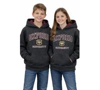 Oxford University OU129K Kids Licensed Unisex Hooded Sweatshirt Charcoal - Official Oxford Hoodie for Boys & Girls, Super Soft Cotton Blend, Ages 1-13 Years (UK, Age, 3 Years, 4 Years, Regular)