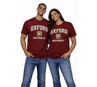 Oxford University Unisex Applique Embroidered T-Shirt | Official Licensed Collegiate Tee | Premium Cotton Top for Men & Women | 4 Colors | Sizes XS-XL (UK, Alpha, XS, Regular, Regular, Maroon)