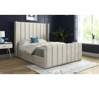 Oxford Upholstered Soft Touch Plush Velvet Bed Frame: Small Double Bed/Blue